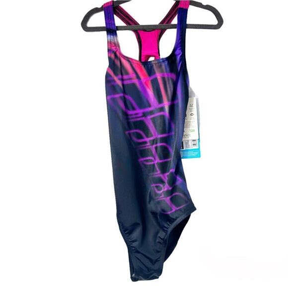 ARENA GIRLS SHADING PRO BACK ONE PIECE SWIMSUIT SIZE 8-10 OR 26 BRAND NEW - Picture 2 of 11